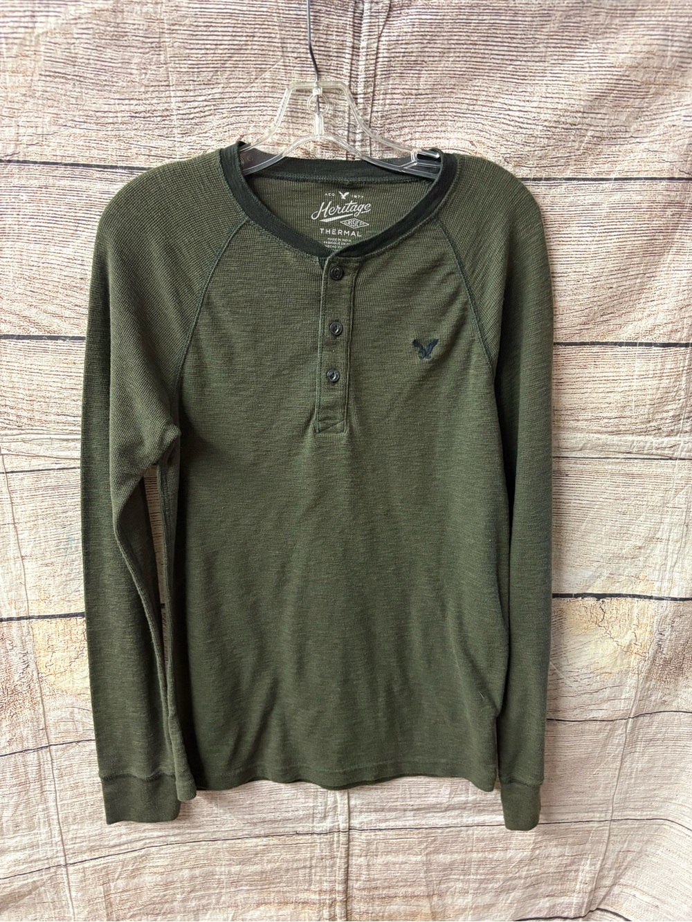 😍Heritage Thermal Henley Long-Sleeve Shirt - Olive Green